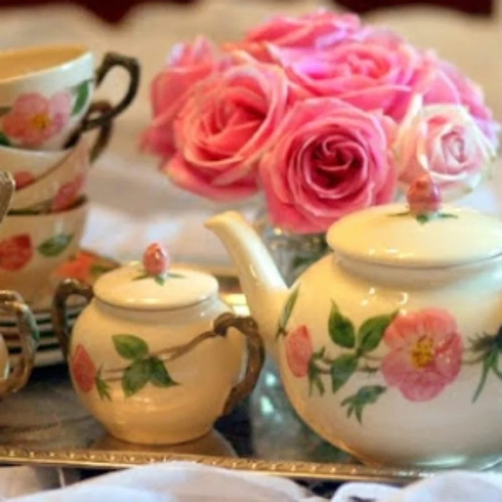 Franciscan Desert Rose Hand Painted Made USA Sugar Bowl & Lid Replacements MCM